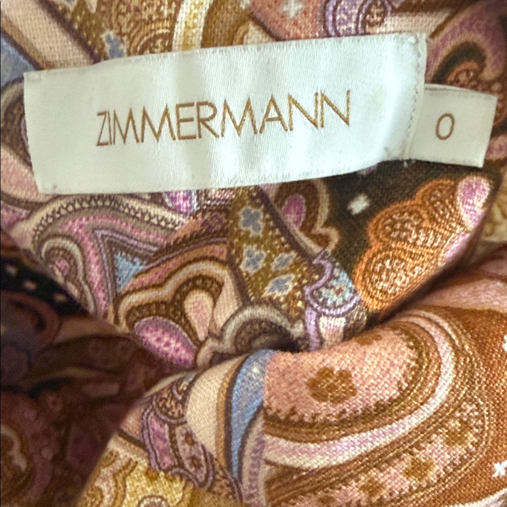 Zimmermann Concert Paisley Linen Belted Jumpsuit NWOT - Picture 11 of 12